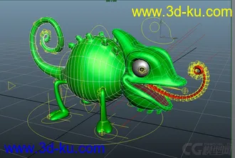 3D打印模型变色龙的图片