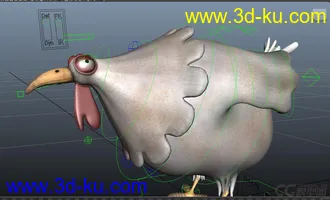 3D打印模型卡通鸡的图片