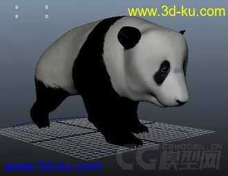 3D打印模型熊猫，带动画，的图片