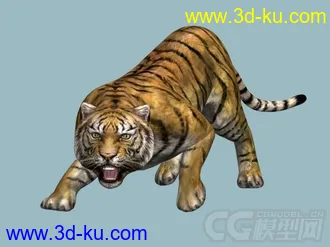 3D打印模型一个打老虎的图片