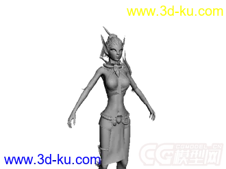 3D打印模型一个精灵美女的图片