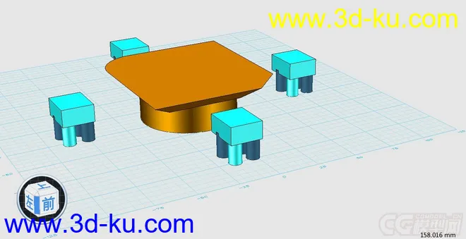 3D餐桌模型的图片1