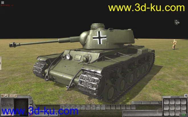 德军缴获版的kv-1b重型坦克（ojb+Mod）模型的图片5