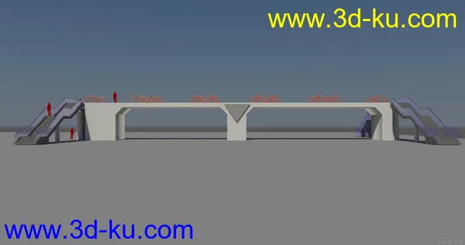 桥 写实桥 人行天桥模型的图片5