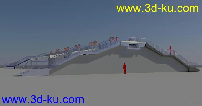桥 写实桥 人行天桥模型的图片7