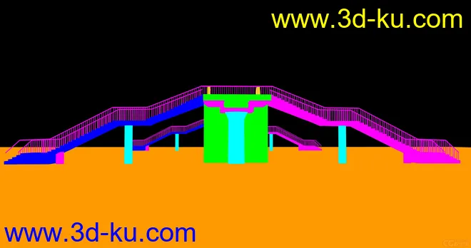 桥 写实桥 人行天桥模型的图片10