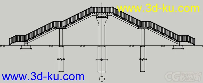 桥 写实桥 人行天桥模型的图片4