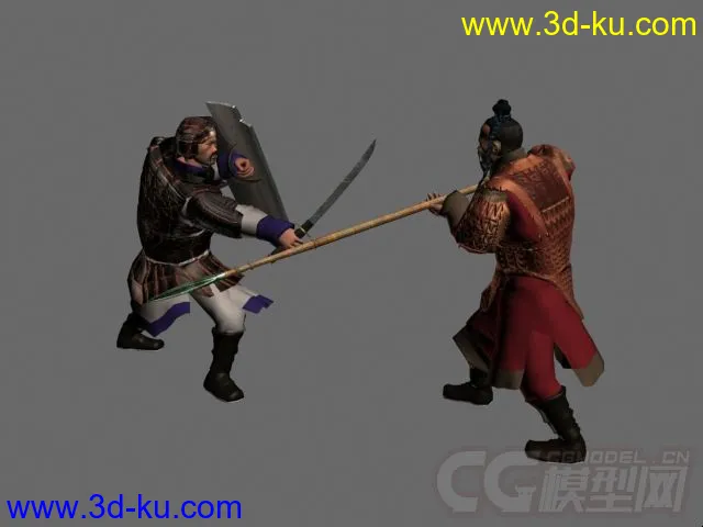 古代士兵 打仗冷兵器对打动作模型的图片2