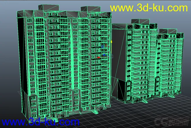 发福利，面数不是很多的常见写实3D建筑模型的图片3