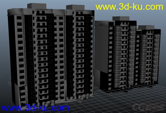 发福利，面数不是很多的常见写实3D建筑模型的图片4