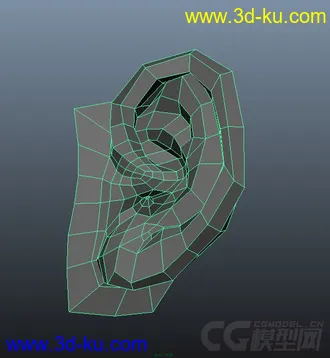 3D打印模型人物耳朵的图片