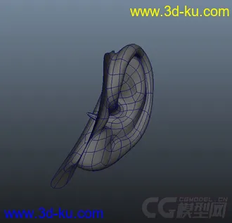 3D打印模型人物耳朵的图片