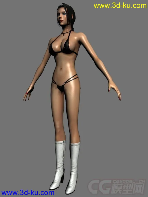 女人人体 几款比基尼服装款式可选模型的图片1