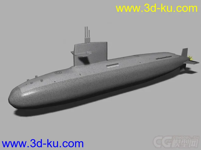 台湾海军“旗鱼”级“海虎”常规潜艇模型的图片1