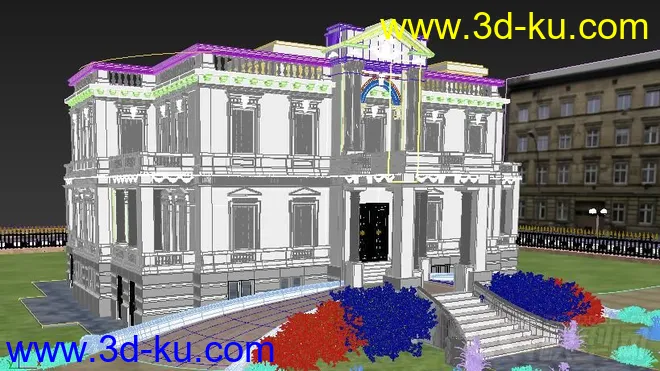 西方欧式白色宫殿模型的图片2
