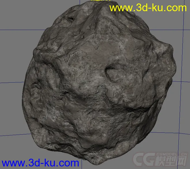 陨石石头模型，带4K贴图！OBJ文件！的图片2
