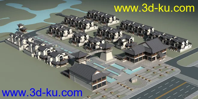太湖建王宫小区模型的图片1