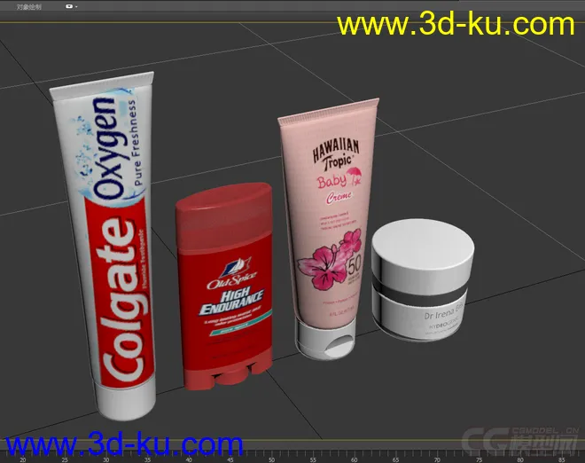 洗面奶 润肤霜 牙膏 沐浴露 等护肤品模型的图片1