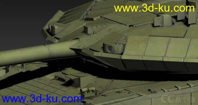 T-90MS“塔吉尔”主战坦克 OBJ+DDS+损坏模型的图片2