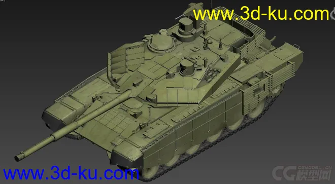 T-90MS“塔吉尔”主战坦克 OBJ+DDS+损坏模型的图片7