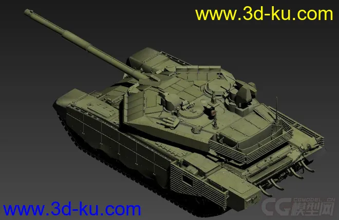 T-90MS“塔吉尔”主战坦克 OBJ+DDS+损坏模型的图片10