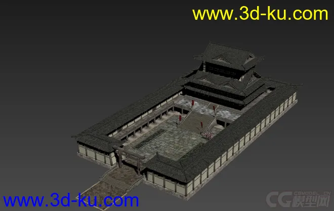 古老的宫殿 将军府 丞相府 古代建筑 王府  大殿模型的图片6
