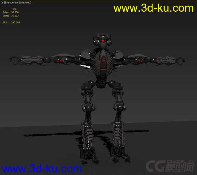 超高精度装甲机械机器人，太空机器人，材质现成的，包内各种渲染材质及通用格式；模型的图片3