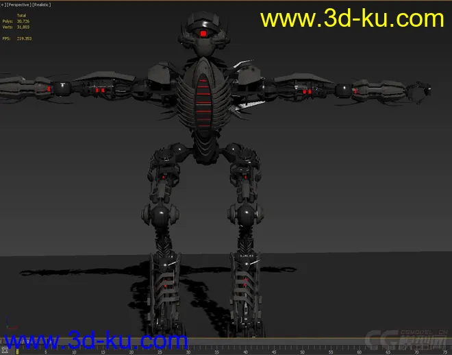 超高精度装甲机械机器人，太空机器人，材质现成的，包内各种渲染材质及通用格式；模型的图片4
