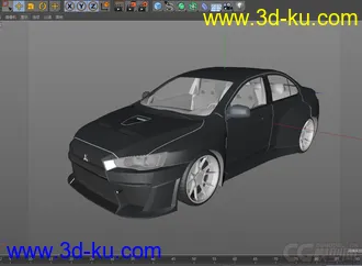 三菱翼神 lancer evo x   c4d模型的图片