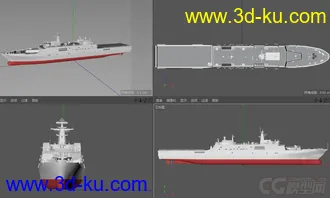 071型船坞登陆舰 c4d模型的图片