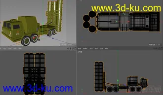 地空导弹发射车 c4d模型的图片