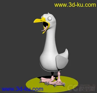 3D打印模型卡通海鸥 q版海鸥 cartoon seagull的图片