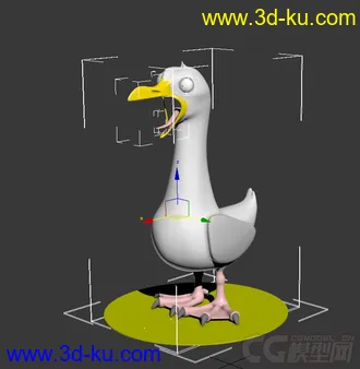 3D打印模型卡通海鸥 q版海鸥 cartoon seagull的图片