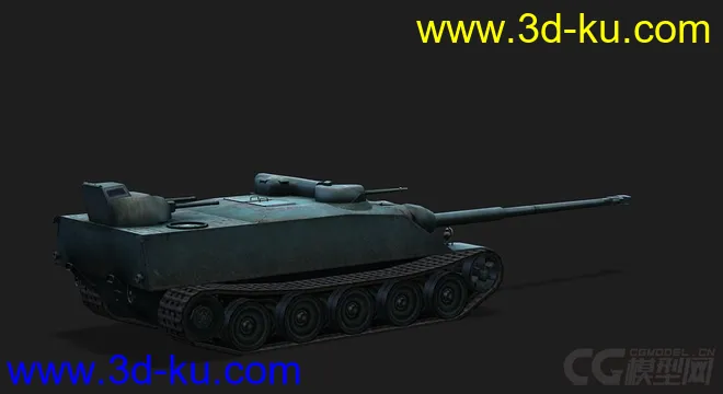 法国_AMX_AC_Mle1948自行反坦克炮模型的图片3