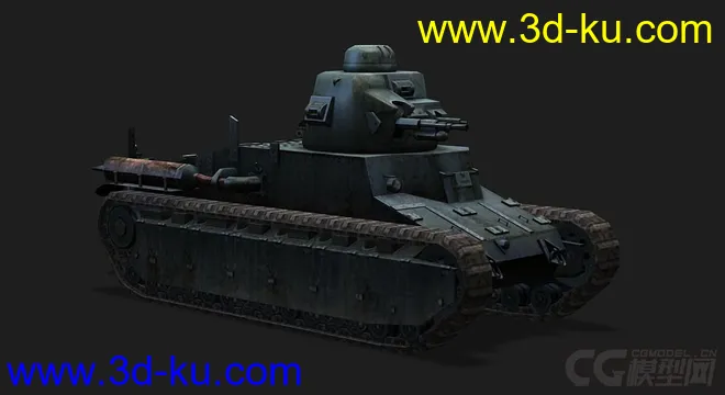 法国_D1轻型坦克模型的图片1