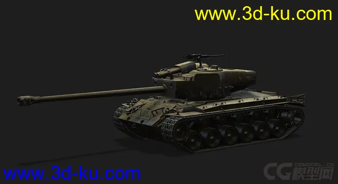 美国_T26_E4_SuperPershing超级潘兴中型坦克模型的图片4
