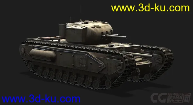 英国_Churchill_I邱吉尔坦克模型的图片1