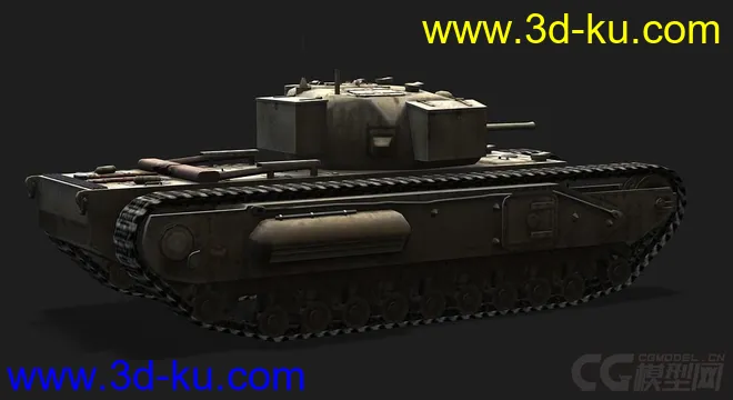 英国_Churchill_I邱吉尔坦克模型的图片3