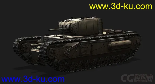 英国_Churchill_I邱吉尔坦克模型的图片5