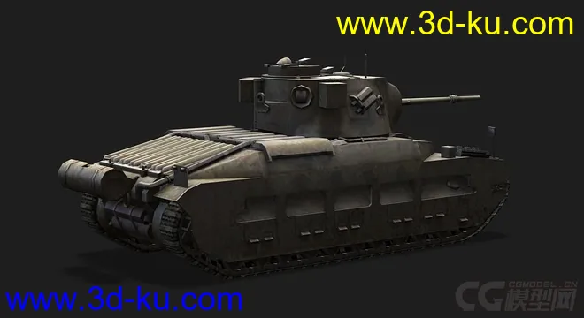 英国_Matilda玛蒂尔达步兵坦克模型的图片3
