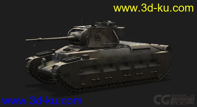 英国_Matilda玛蒂尔达步兵坦克模型的图片4