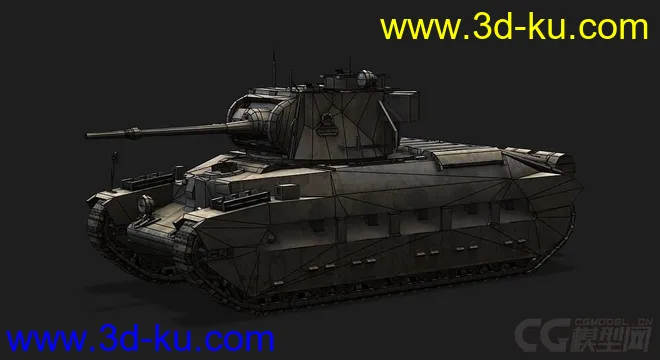 英国_Matilda玛蒂尔达步兵坦克模型的图片5