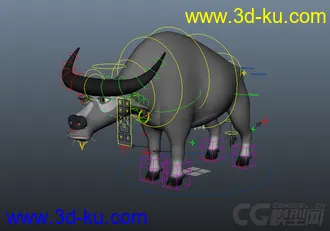 3D打印模型卡通牛 卡通公牛 cartoon bulls的图片