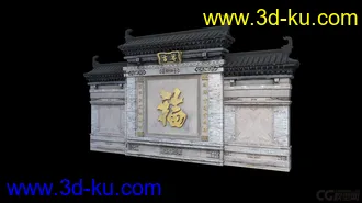 3D打印模型影壁的图片