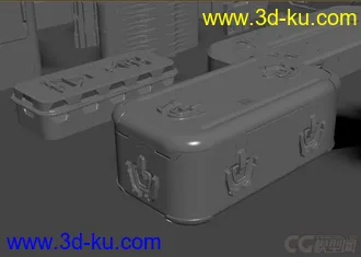 3D打印模型25个科幻风格的箱子的图片