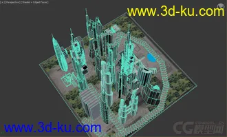 3D打印模型科幻系列之水边城市，军事基地的图片