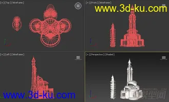 3D打印模型科幻城市之未来城市，科幻城堡的图片