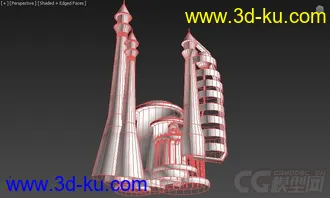 3D打印模型科幻城市之未来城市，科幻城堡的图片