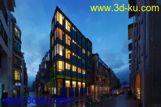 3D打印模型Evermotion Archexteriors Volume 28--城市夜晚外景的图片