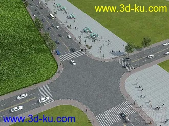 3D打印模型城市街道场景部件的图片